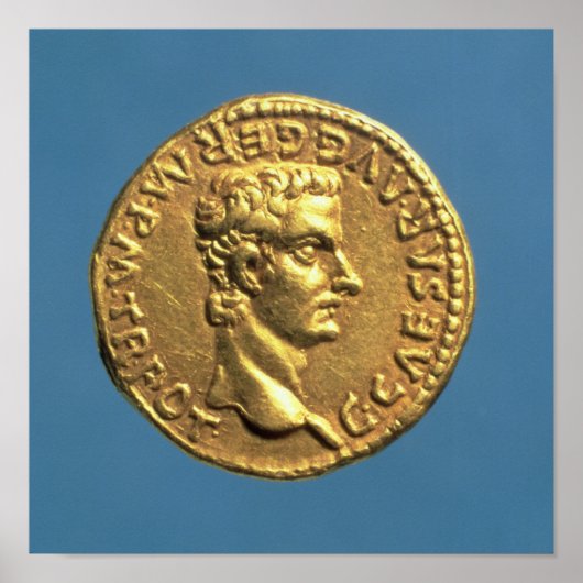 Aureus von Caligula barhead Poster (Vorne)