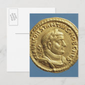 Aureus von Constantius I Caesar Augustus Postkarte (Vorne/Hinten)