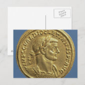 Aureus von Diokletian cuirassed Postkarte (Vorne/Hinten)