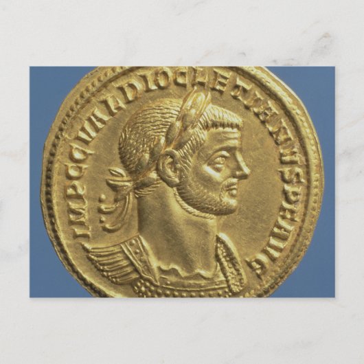 Aureus von Diokletian cuirassed Postkarte (Vorderseite)