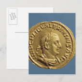 Aureus von Valerian I Postkarte (Vorne/Hinten)