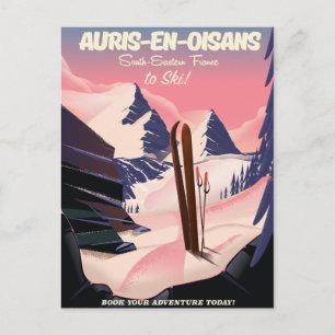 AURIS-EN-OISANS Frankreich Skiplakat Postkarte