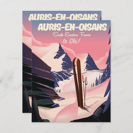 AURIS-EN-OISANS Frankreich Skiposter (Vorne/Hinten)
