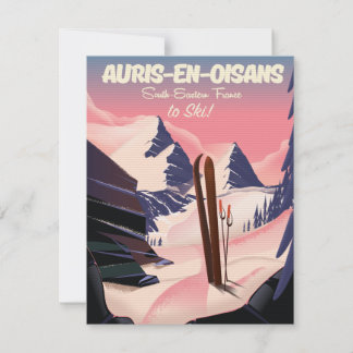AURIS-EN-OISANS Frankreich Skiposter