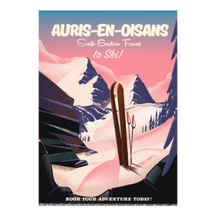 AURIS-EN-OISANS Frankreich Skiposter Fotodruck