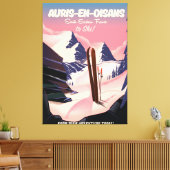 AURIS-EN-OISANS Frankreich Skiposter Leinwanddruck (Insitu (Wohnzimmer))