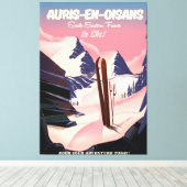 AURIS-EN-OISANS Frankreich Skiposter Leinwanddruck (Insitu (Holzboden))