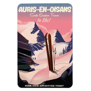 AURIS-EN-OISANS Frankreich Skiposter Magnet