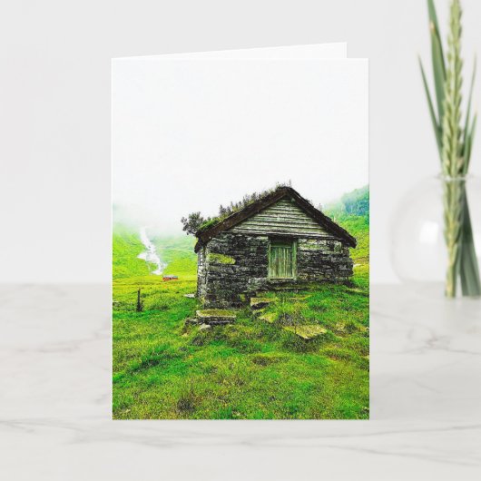 Aurland, Norwegen Alte Hütte Einladung (Vorderseite)