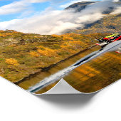 Aurlandsfjord Flam Norwegischer Fjord Norwegen Poster (Ecke)