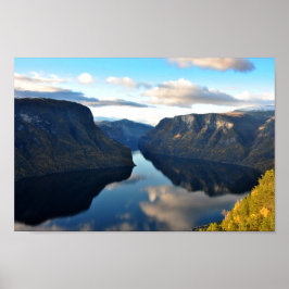 Aurlandsfjord Flam Norwegischer Fjord Norwegen Poster