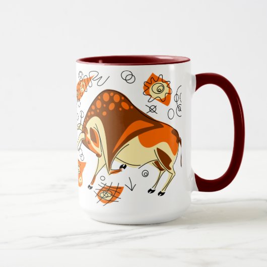 Auroch Höhlenmalerei mit Entoptocs Tasse (Rechts)