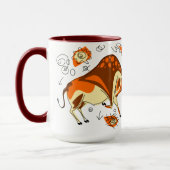 Auroch Höhlenmalerei mit Entoptocs Tasse (Links)