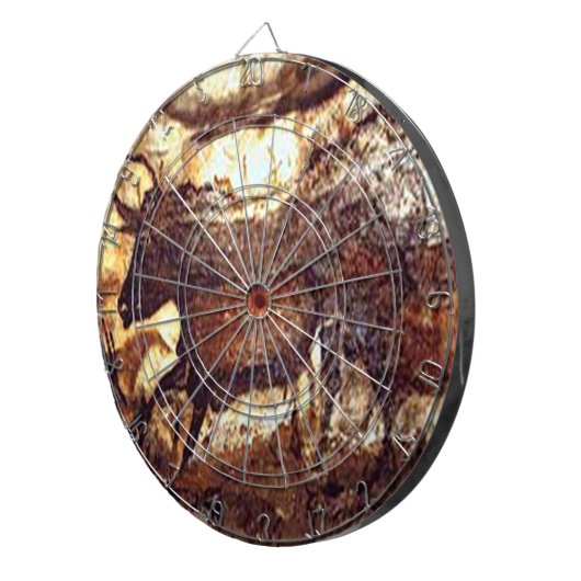 Aurochs Bull in Lascaux, Frankreich - Dart Board Dartscheibe (Vorderseite rechts)