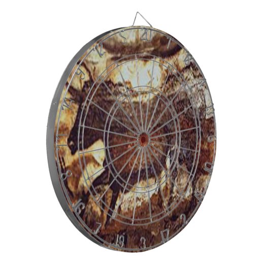 Aurochs Bull in Lascaux, Frankreich - Dart Board Dartscheibe (Vorderseite Links)