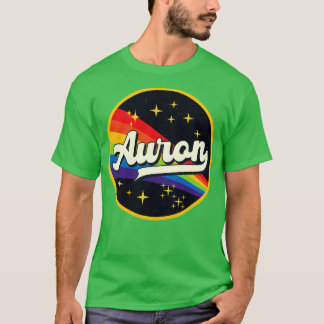 Auron-Regenbogen im Vintagen Weltraumstil T-Shirt