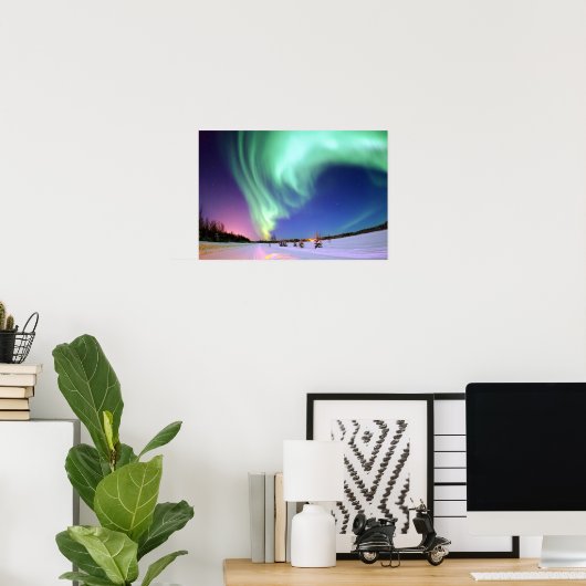 Aurora am Bärensee. Poster (Heimbüro)