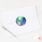 Aurora am Bärensee. Runder Aufkleber (Umschlag)