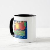 Aurora Apple Label (blau) - Dayton, WA Tasse (Vorderseite Links)