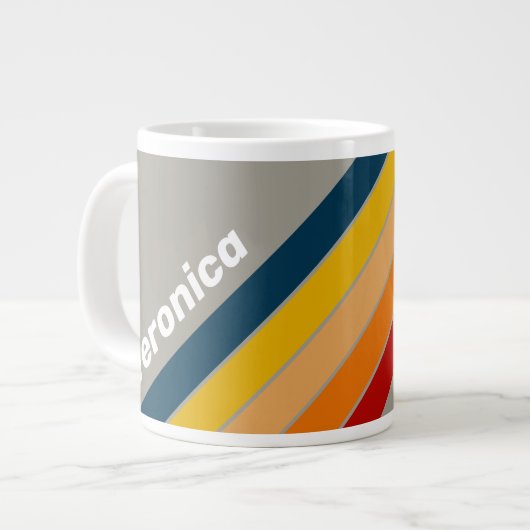 Aurora-Arcade mit Namensstreifen Jumbo-Tasse (Vorderseite Links)