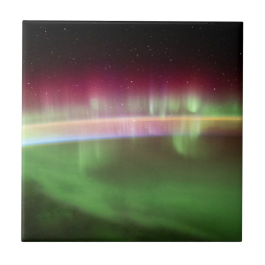Aurora Australis - Internationale Raumstation Fliese (Vorderseite)