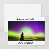 Aurora Australis Neuseeland Postkarte (Vorne/Hinten)