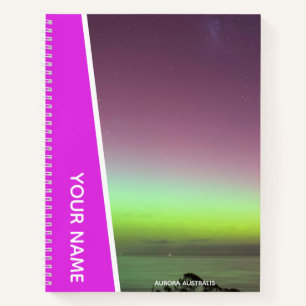 Aurora Australis Southern Lights Australien Pink Notizblock