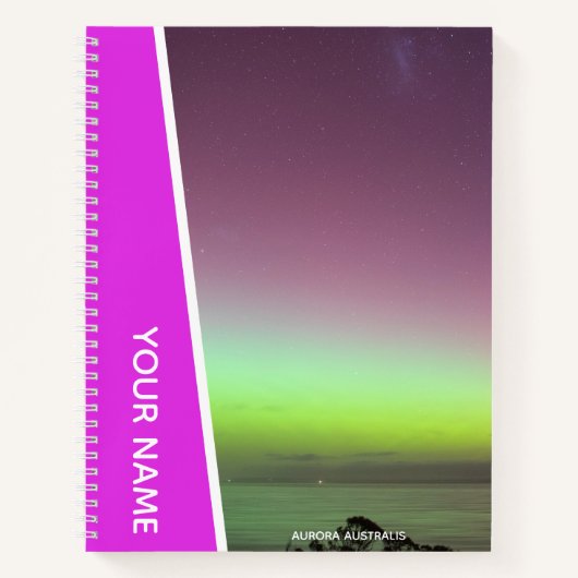 Aurora Australis Southern Lights Australien Pink Notizblock (Vorderseite)