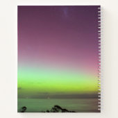 Aurora Australis Southern Lights Australien Schwar Notizblock (Rückseite)