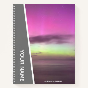 Aurora Australis - Südliche Lichter Australien Gra Notizblock