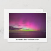 Aurora Australis - Südliche Lichter Nacht Sky Postkarte (Vorne/Hinten)