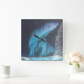 Aurora Bear Quadratische Wanduhr (Zuhause)