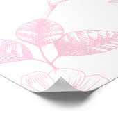 Aurora | Benutzerdefiniertes rosa Teddy-Bär-Kinder Poster (Ecke)