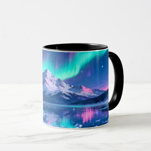 Aurora-Berg-Reflektionsbecher Tasse (VorderseiteRechts)