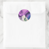 Aurora-Berghochzeit Runder Aufkleber (Tasche)
