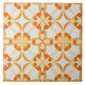 Aurora Bloom Apricot Botanischer Wirbelwind Fliese (Vorderseite)