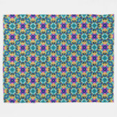 Aurora-Blüten-Teppich Fleecedecke (Vorderseite (Horizontal))