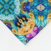 Aurora-Blüten-Teppich Fleecedecke (Ecke)
