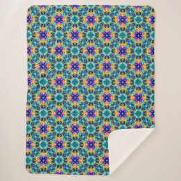 Aurora-Blüten-Teppich  Sherpadecke