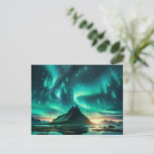 Aurora boreal  feiertagspostkarte (Stehend Vorderseite)