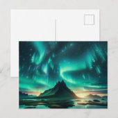 Aurora boreal  feiertagspostkarte (Vorne/Hinten)