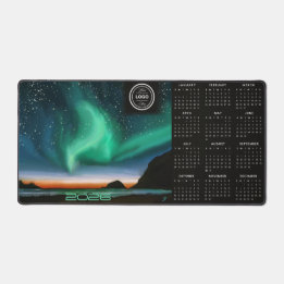 Aurora Borealis - 2026 Business Calendar Desk Mat Schreibtischunterlage