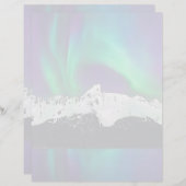 Aurora Borealis - 8,5" x 11" Stationierblech (Vorne/Hinten)