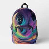 Aurora Borealis Abstrakter Rucksack (Vorderseite)