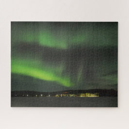 Aurora borealis am Himmel in Lappland Puzzle