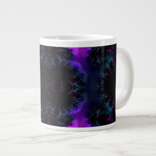 Aurora Borealis am Mitternacht Fraktal Abstrakt Jumbo-Tasse