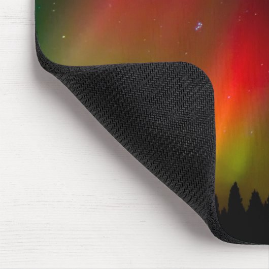 Aurora Borealis and trees Mousepad (Ecke)