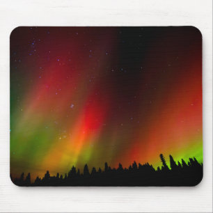 Aurora Borealis and trees Mousepad