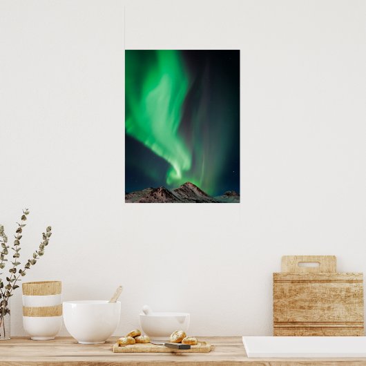 Aurora Borealis | Ankerplatz, Alaska Poster (Küche)
