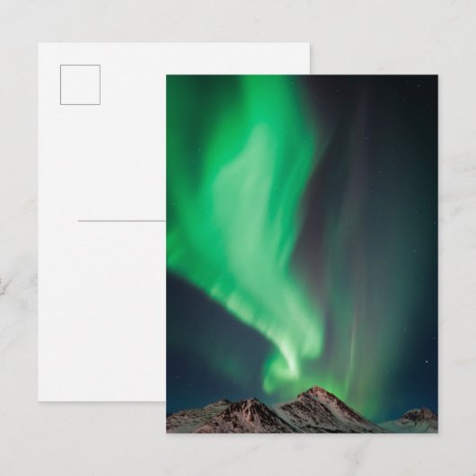 Aurora Borealis | Ankerplatz, Alaska Postkarte (Vorne/Hinten)